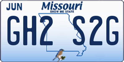 MO license plate GH2S2G