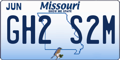 MO license plate GH2S2M