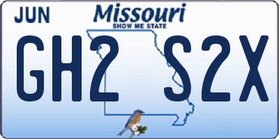 MO license plate GH2S2X
