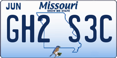 MO license plate GH2S3C