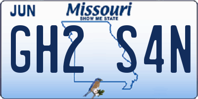 MO license plate GH2S4N