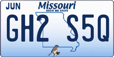 MO license plate GH2S5Q