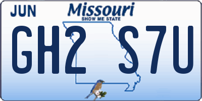 MO license plate GH2S7U