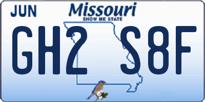 MO license plate GH2S8F