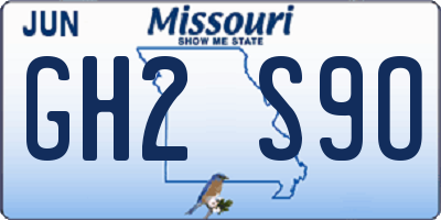MO license plate GH2S9O