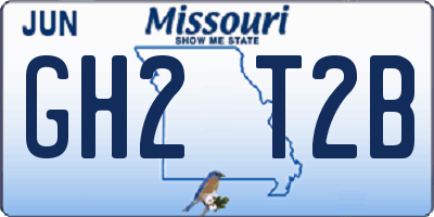 MO license plate GH2T2B