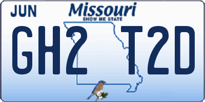 MO license plate GH2T2D