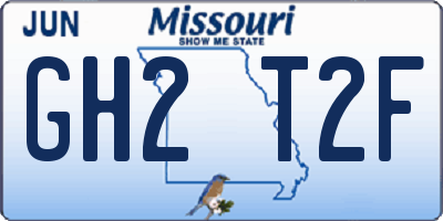 MO license plate GH2T2F