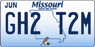 MO license plate GH2T2M