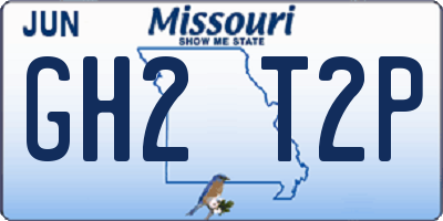 MO license plate GH2T2P