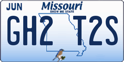 MO license plate GH2T2S