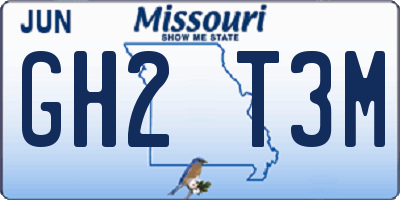 MO license plate GH2T3M