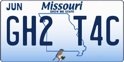 MO license plate GH2T4C