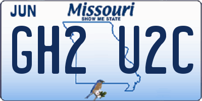 MO license plate GH2U2C