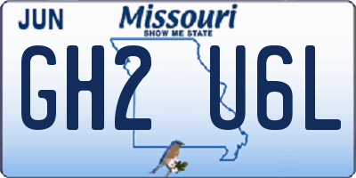 MO license plate GH2U6L