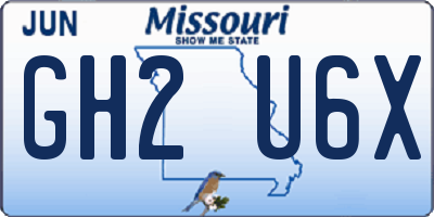 MO license plate GH2U6X