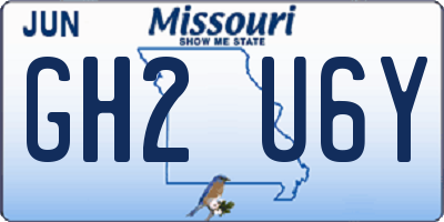 MO license plate GH2U6Y
