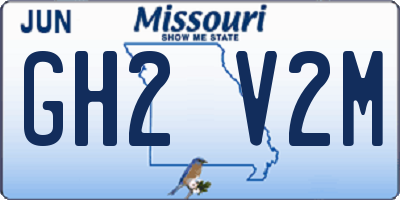 MO license plate GH2V2M