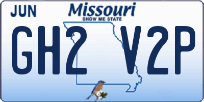 MO license plate GH2V2P