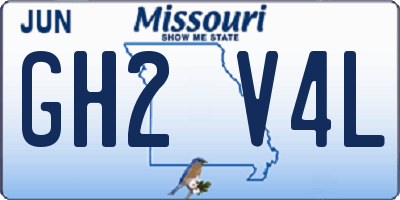 MO license plate GH2V4L