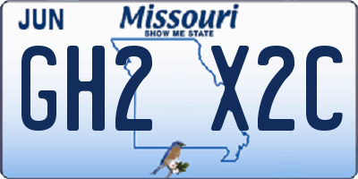 MO license plate GH2X2C