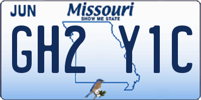 MO license plate GH2Y1C