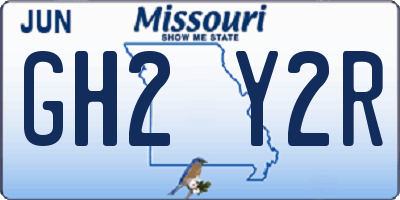 MO license plate GH2Y2R