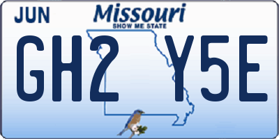 MO license plate GH2Y5E
