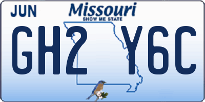 MO license plate GH2Y6C