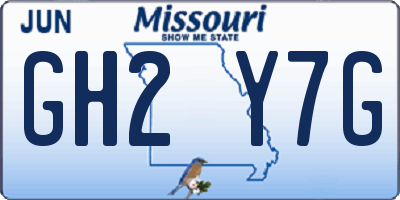 MO license plate GH2Y7G