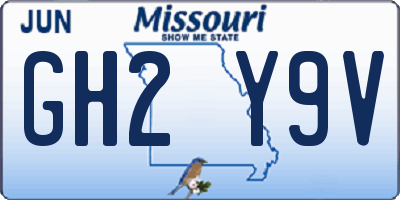 MO license plate GH2Y9V