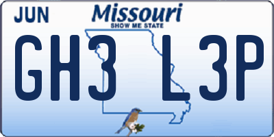 MO license plate GH3L3P
