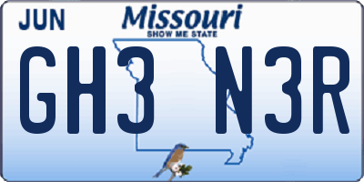 MO license plate GH3N3R
