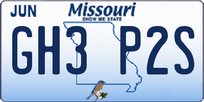 MO license plate GH3P2S