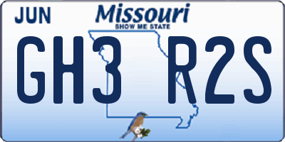 MO license plate GH3R2S