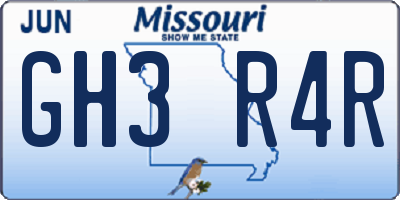 MO license plate GH3R4R