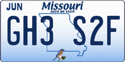 MO license plate GH3S2F