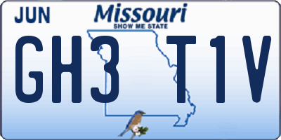 MO license plate GH3T1V