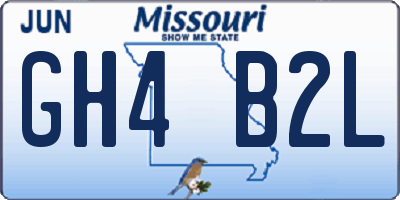 MO license plate GH4B2L