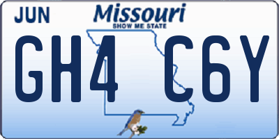 MO license plate GH4C6Y
