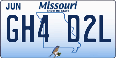 MO license plate GH4D2L