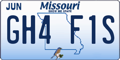 MO license plate GH4F1S