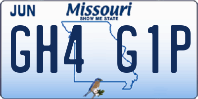 MO license plate GH4G1P