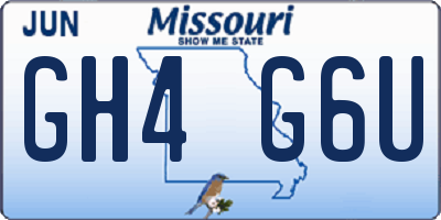 MO license plate GH4G6U