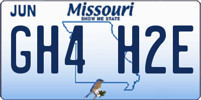 MO license plate GH4H2E
