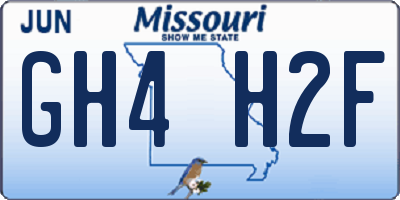 MO license plate GH4H2F