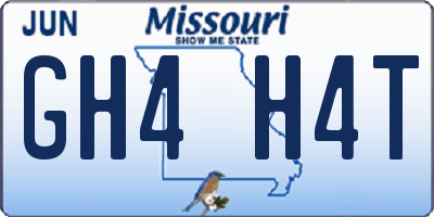 MO license plate GH4H4T