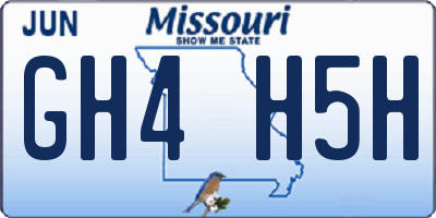 MO license plate GH4H5H