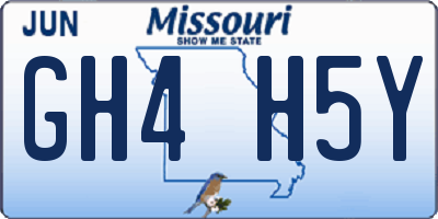 MO license plate GH4H5Y
