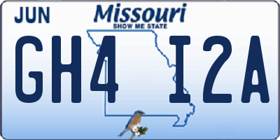 MO license plate GH4I2A